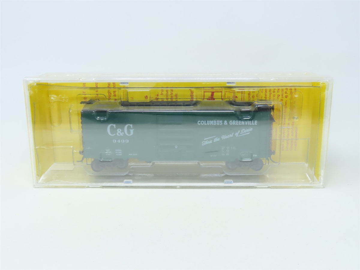 HO Scale Kadee 5258 C&amp;G Columbus &amp; Greenville 40&#39; Steel Box Car #3433 Sealed