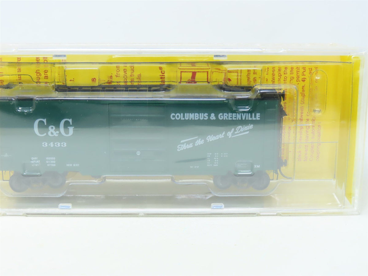 HO Scale Kadee 5258 C&amp;G Columbus &amp; Greenville 40&#39; Steel Box Car #3433 Sealed