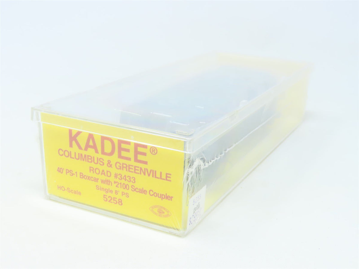 HO Scale Kadee 5258 C&amp;G Columbus &amp; Greenville 40&#39; Steel Box Car #3433 Sealed