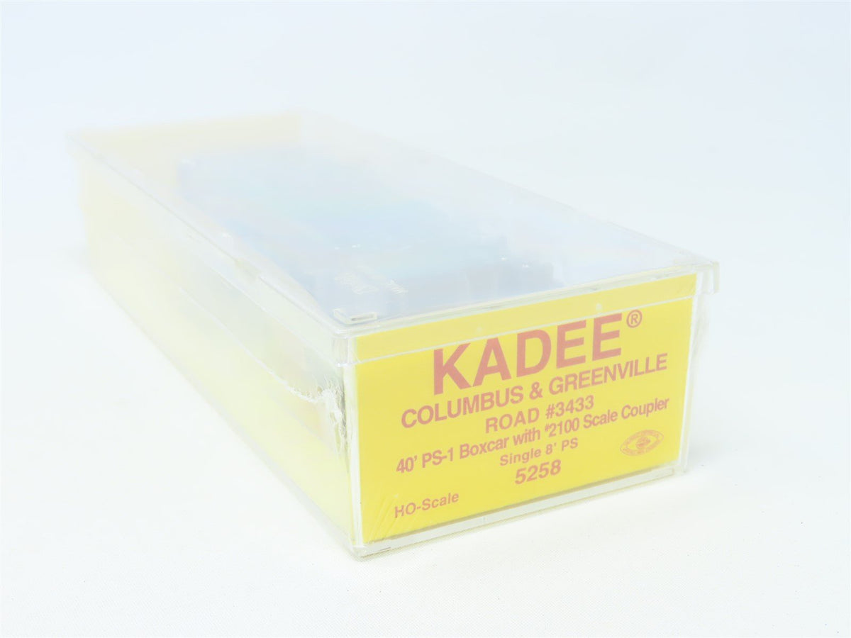 HO Scale Kadee 5258 C&amp;G Columbus &amp; Greenville 40&#39; Steel Box Car #3433 Sealed