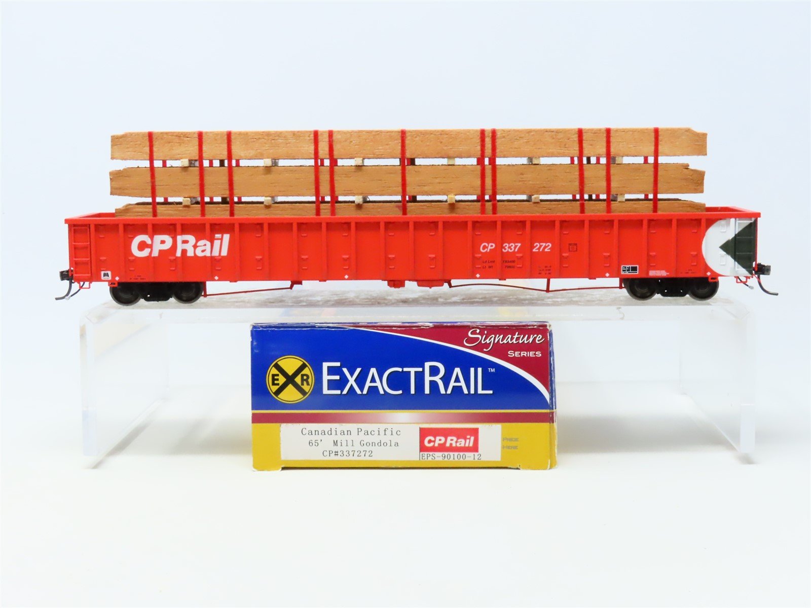 HO Scale ExactRail #EPS-90100-12 CP Rail 65' Mill Gondola w/ Custom Load #337272