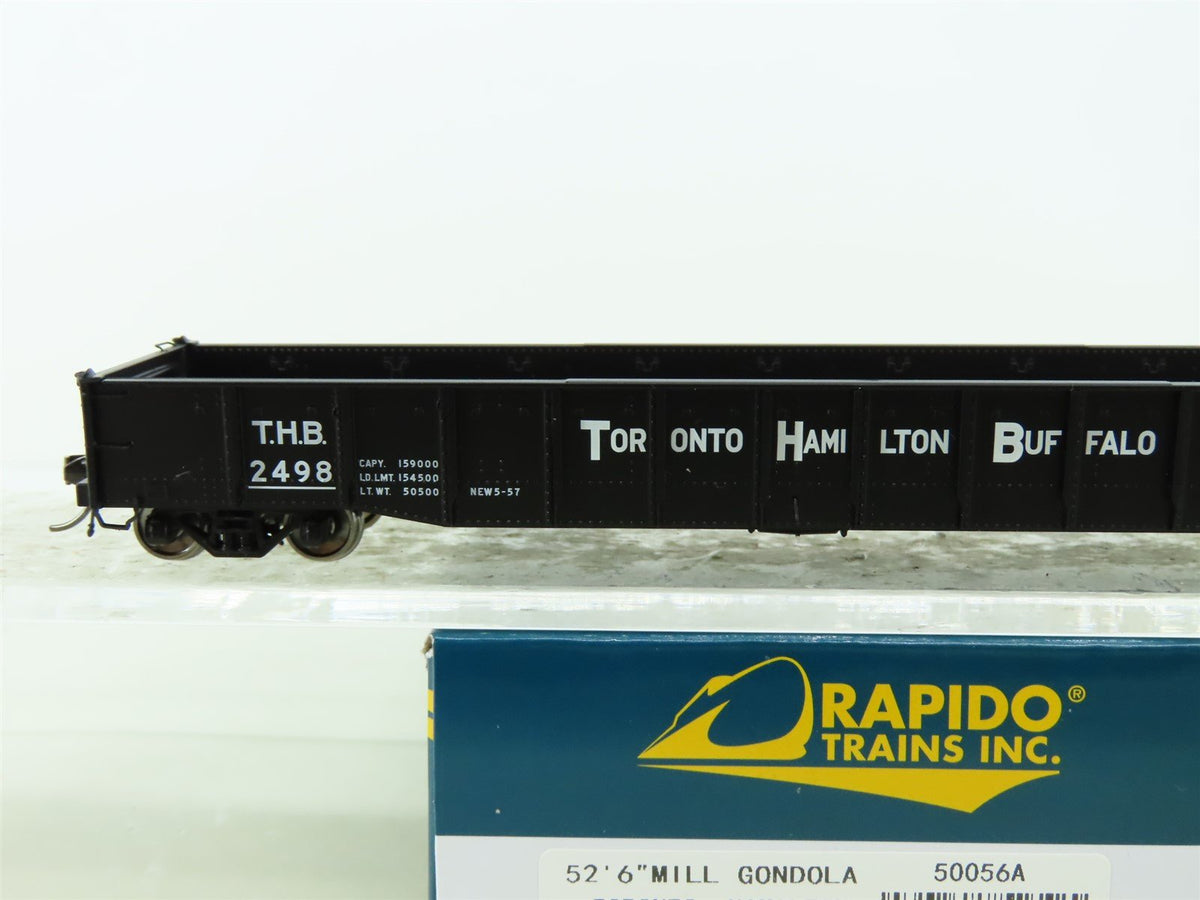 HO Scale Rapido #50056A TH&amp;B Toronto Hamilton &amp; Buffalo Mill Gondola #2498