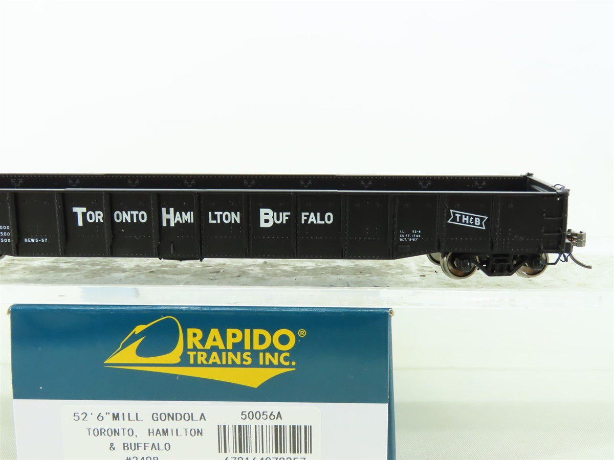 HO Scale Rapido #50056A TH&amp;B Toronto Hamilton &amp; Buffalo Mill Gondola #2498