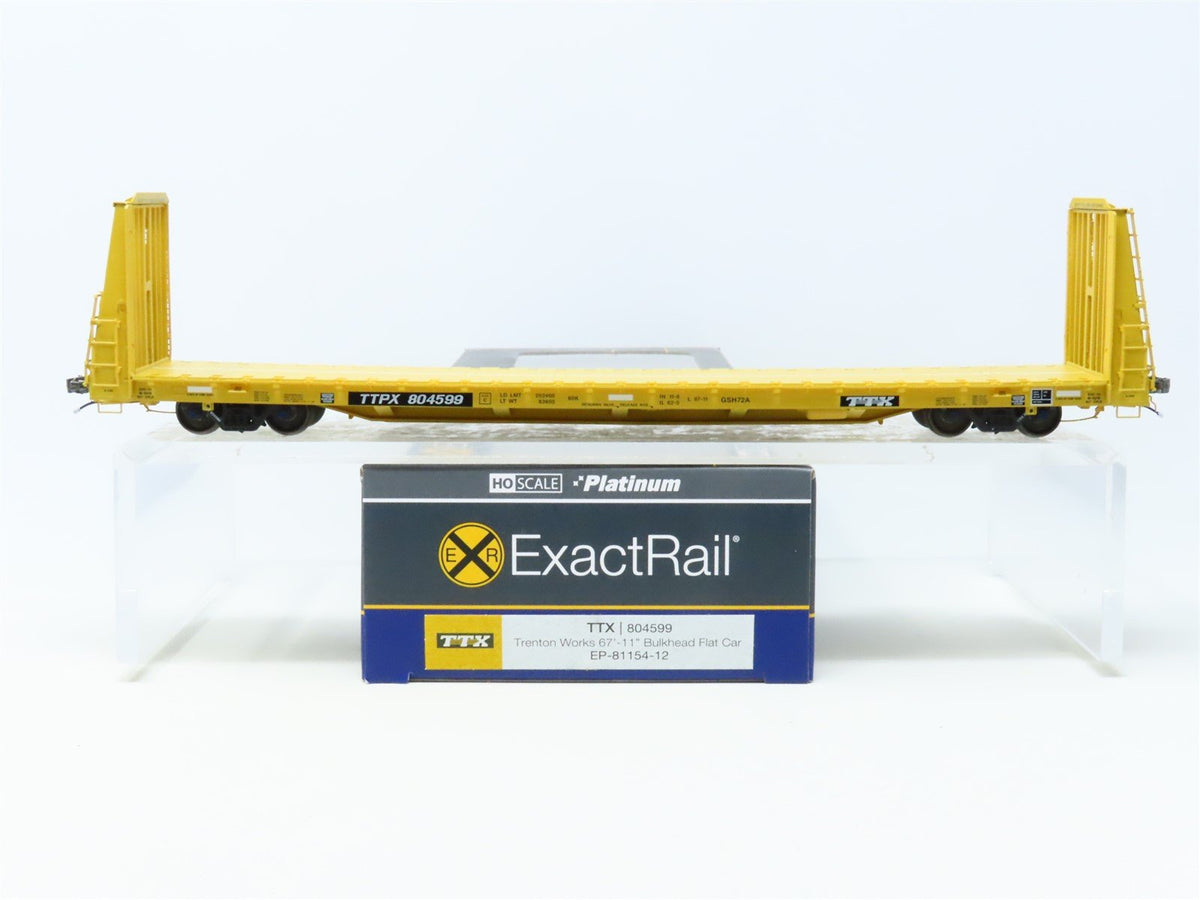 HO ExactRail Platinum #EP- 81154-12 TTPX TTX Trenton Works Bulkhead Flat Car