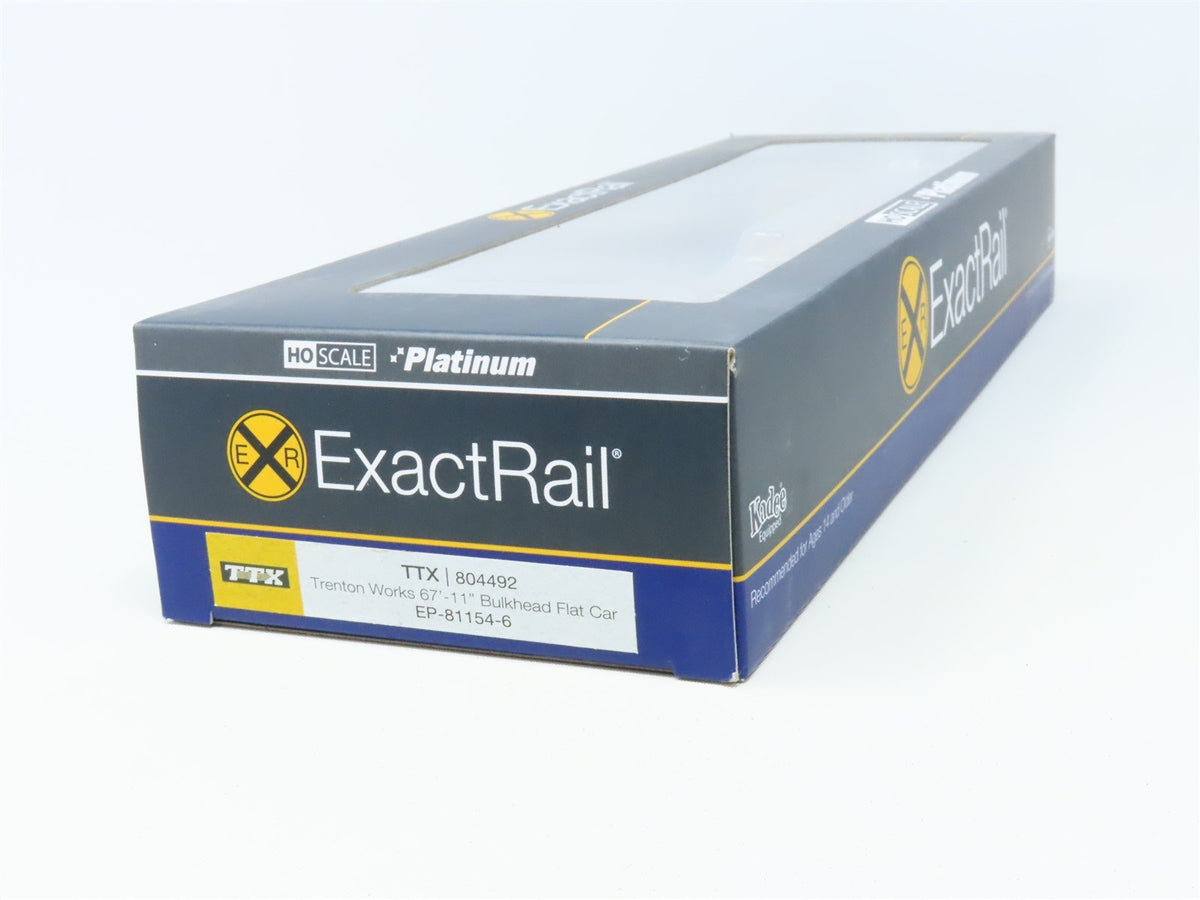 HO ExactRail Platinum #EP- 81154-6 TTPX TTX Trenton Works Bulkhead Flat Car