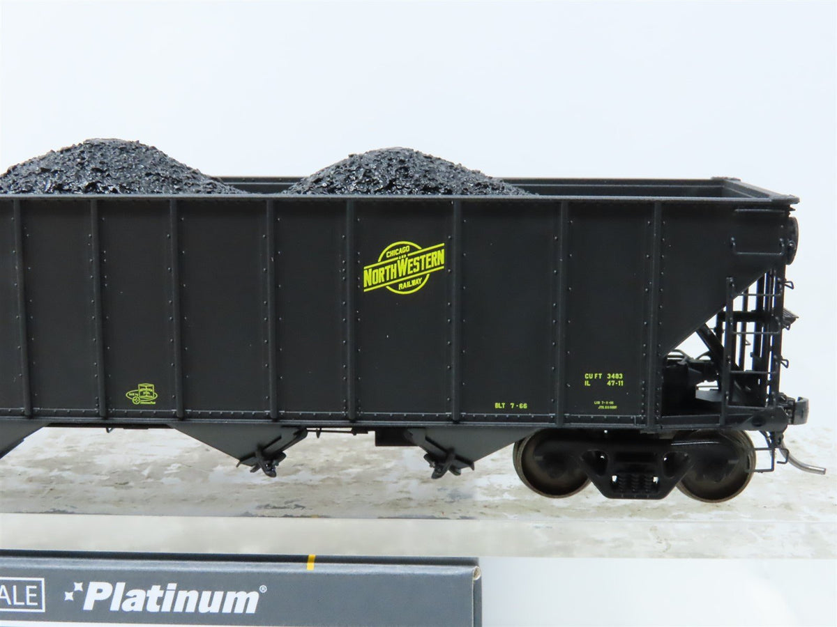 HO ExactRail Platinum EP-81471-10 CNW Chicago &amp; North Western 4-Bay Hopper 63149