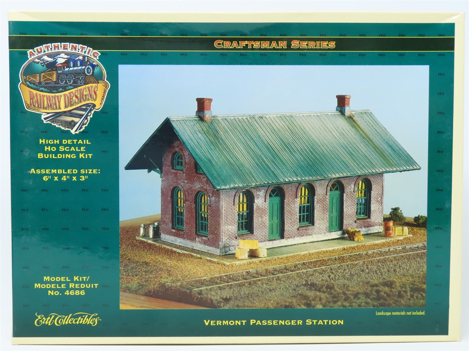 HO Scale Ertl Collectibles Craftsman Series Kit #4686 Vermont Passenger Station