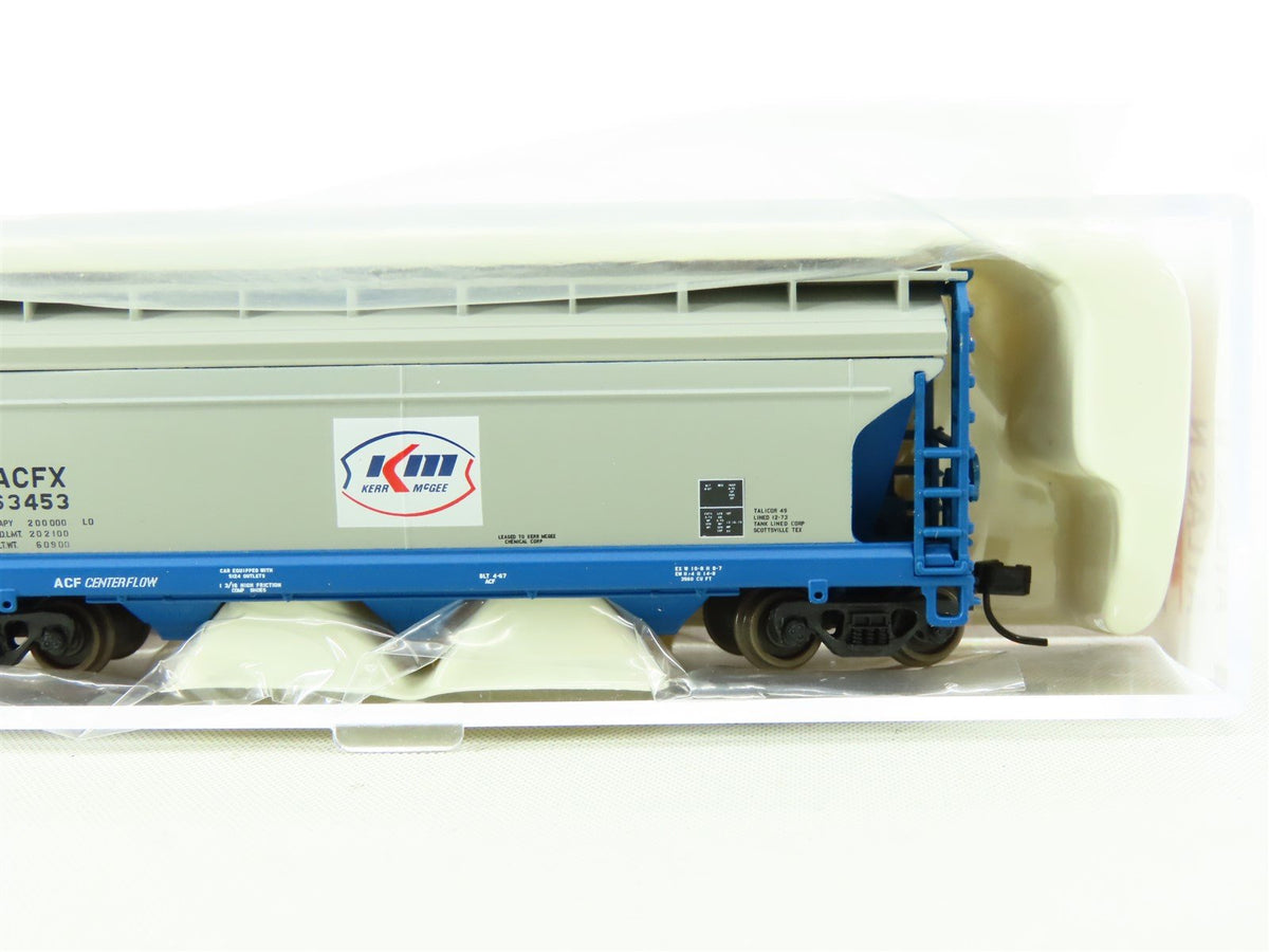 N Scale Atlas Trainman 39923 ACFX Kerr-McGee 3-Bay Covered Hopper #63453