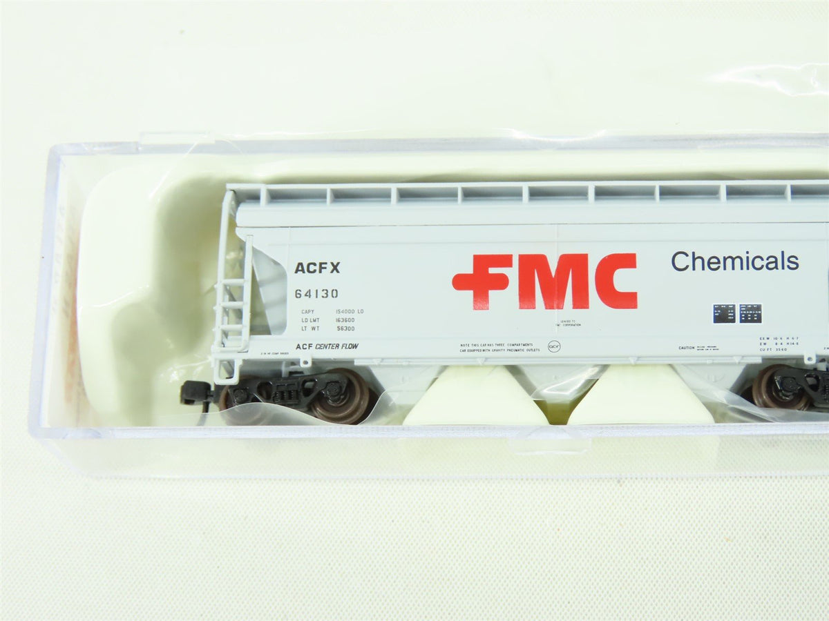 N Scale Atlas Trainman 39913A ACFX FMC Chemicals 3-Bay Covered Hopper #64130