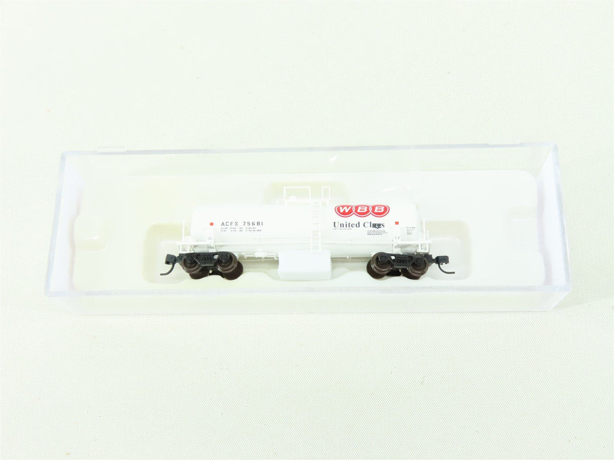 N Scale Atlas Trainman 50001967 ACFX WBB United Clays Tank Car #75681