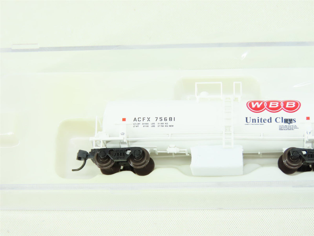 N Scale Atlas Trainman 50001967 ACFX WBB United Clays Tank Car #75681