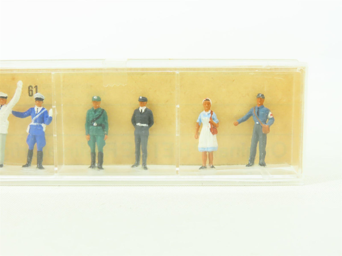 HO 1/87 Scale Preiser Vintage Figure Set #61 Policemen &amp; Red Cross Workers