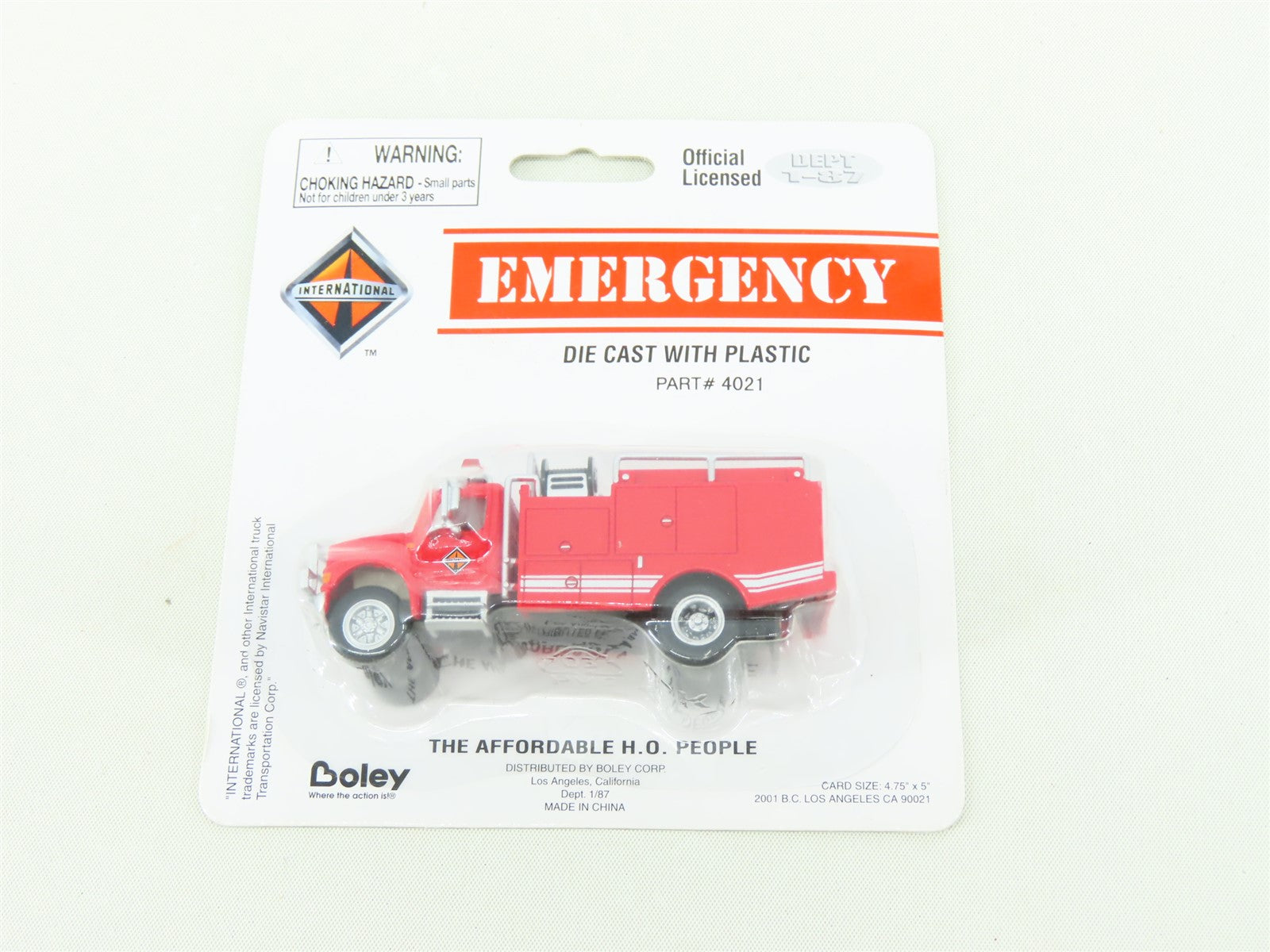 HO Scale Boley Emergency #4021 International Utility Fire Truck