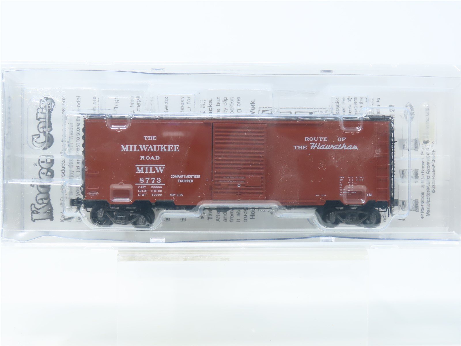 HO Scale Kadee 4912 MILW Milwaukee Road "Hiawatha" 40' Box Car #8773 - Sealed