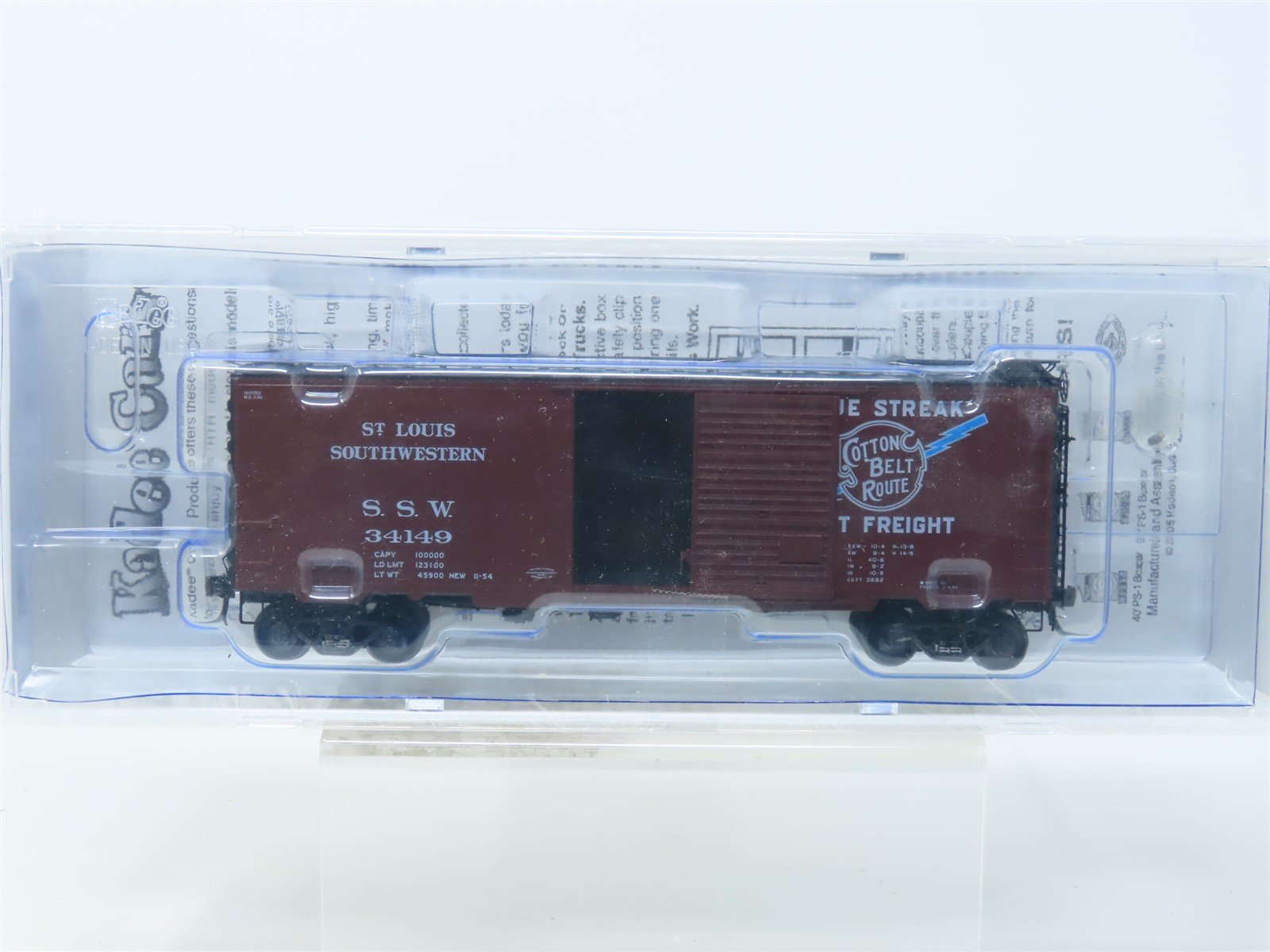 HO Scale Kadee 4913 SSW Cotton Belt Route "Blue Streak" Box Car #34149 Sealed