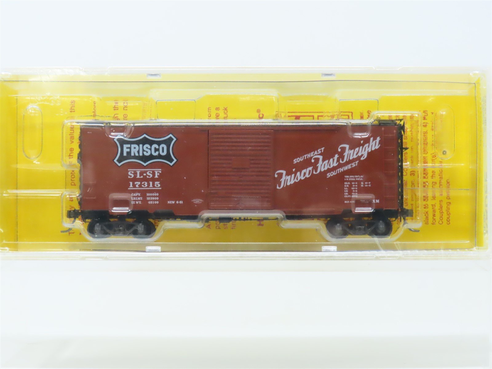 HO Scale Kadee 5110 SL-SF Frisco "Fast Freight" 40' Steel Box Car #17315 Sealed