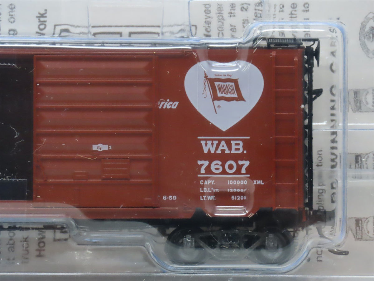 HO Scale Kadee 5267 WAB Wabash 40&#39; Single Door Steel Box Car #7607