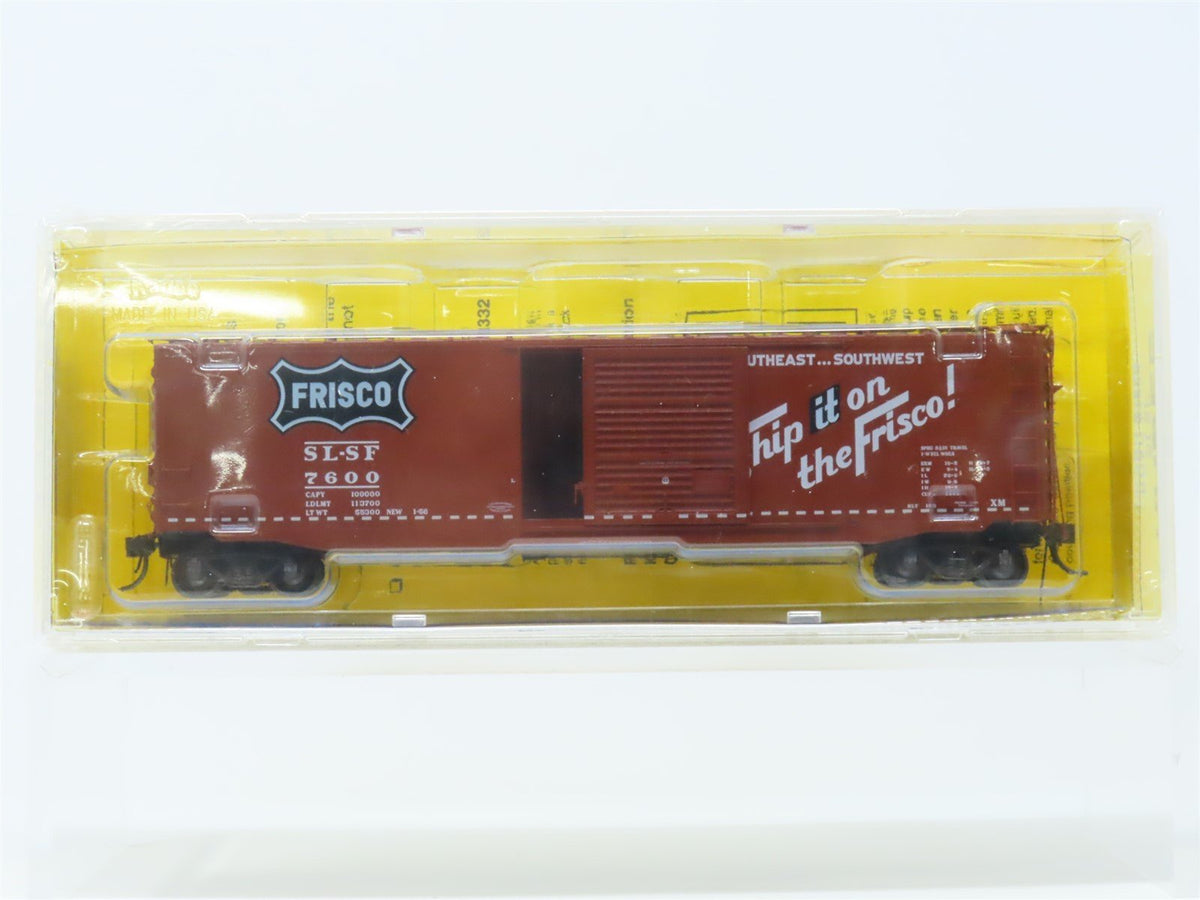 HO Scale Kadee 6007 SL-SF Frisco 50&#39; Single Door Steel Box Car #7600 Sealed