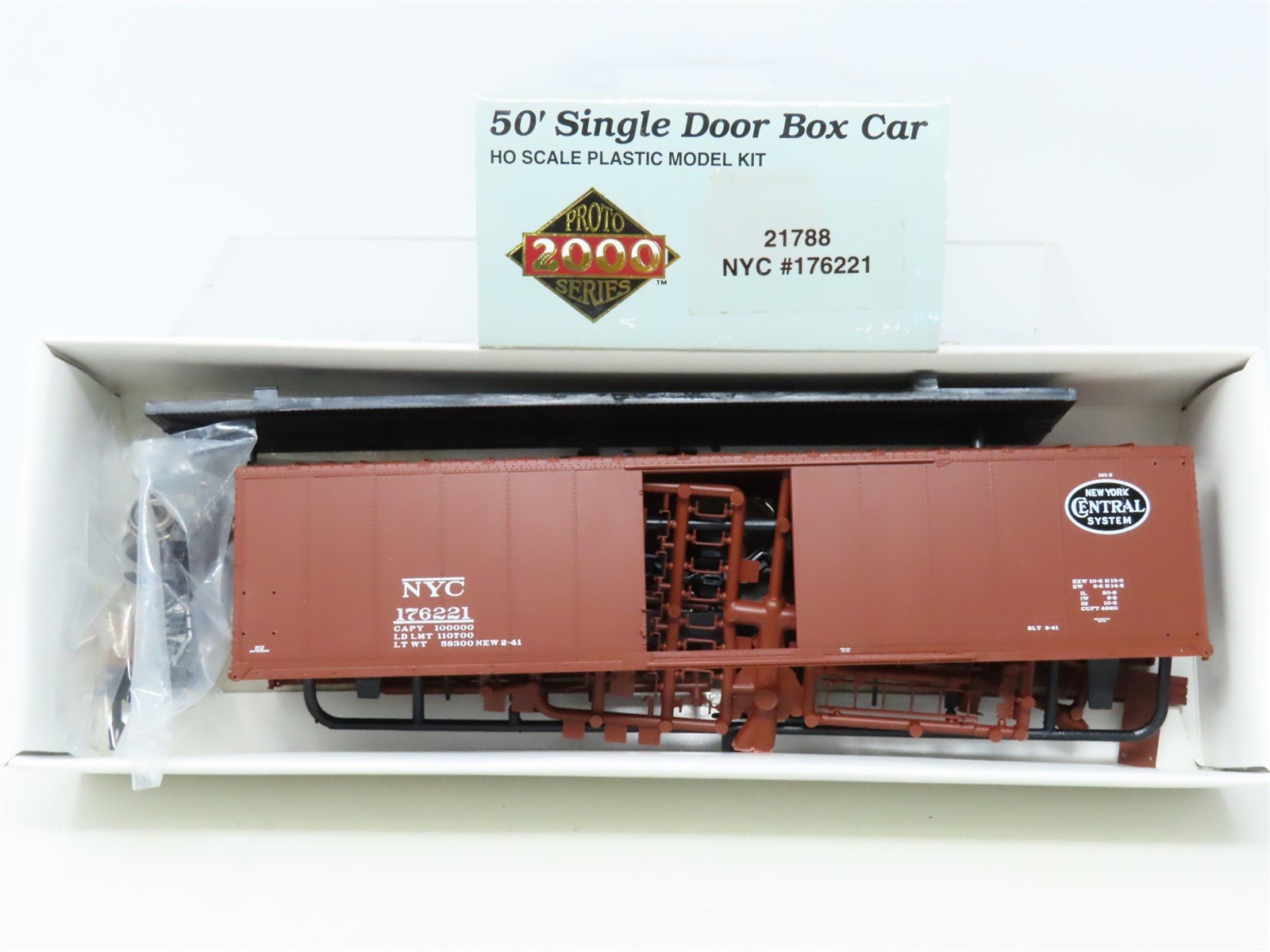 HO Scale Proto 2000 Kit NYC New York Central 50' Single Door Box Car #176221
