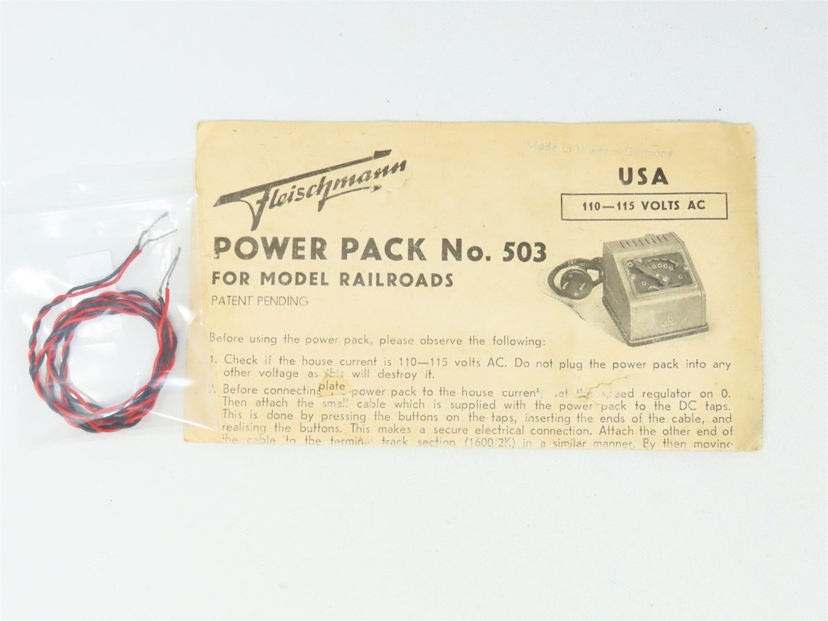 Fleischmann #503 Vintage 14V AC/DC Power Pack for Varney Mighty Midget Set