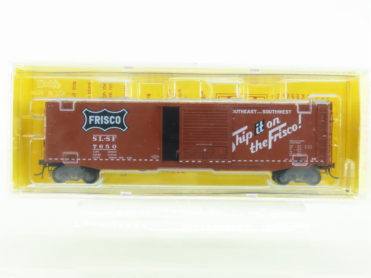 HO Scale Kadee #6012 SL-SF Frisco 50&#39; Youngstown Door Box Car #7650 - Sealed