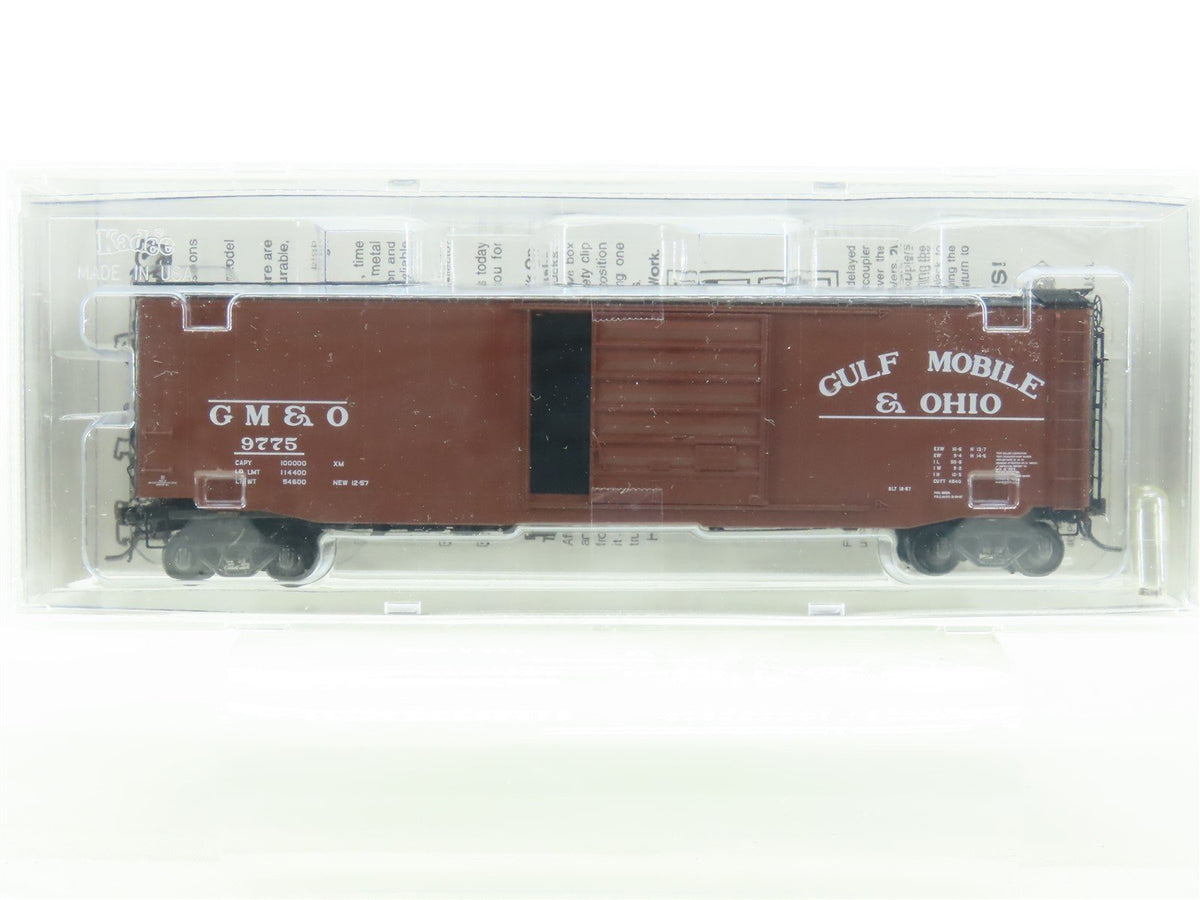 HO Scale Kadee Cars #6018 GM&amp;O Gulf Mobile &amp; Ohio 50&#39; Box Car #9775 - Sealed