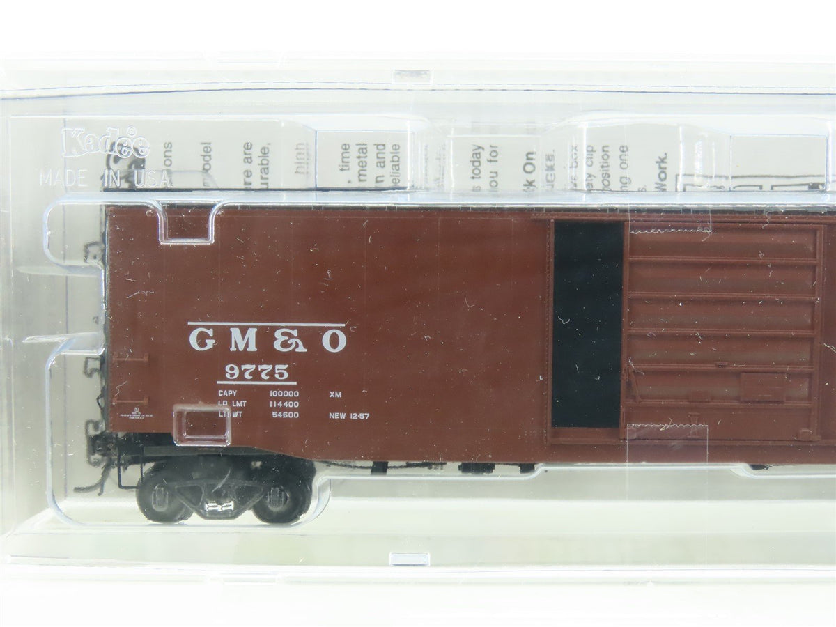 HO Scale Kadee Cars #6018 GM&amp;O Gulf Mobile &amp; Ohio 50&#39; Box Car #9775 - Sealed