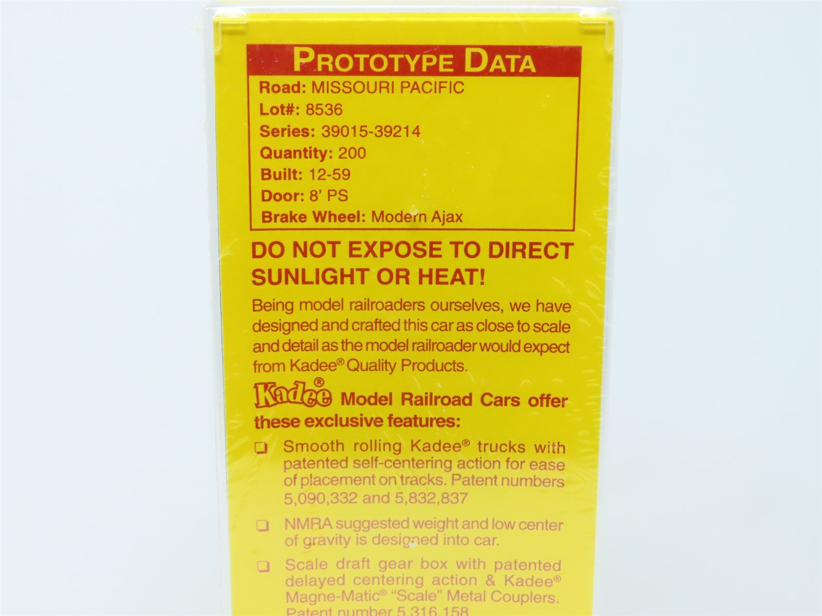 HO Scale Kadee #5242 MP Route of the Eagles 40' Box Car #39059 - Sealed