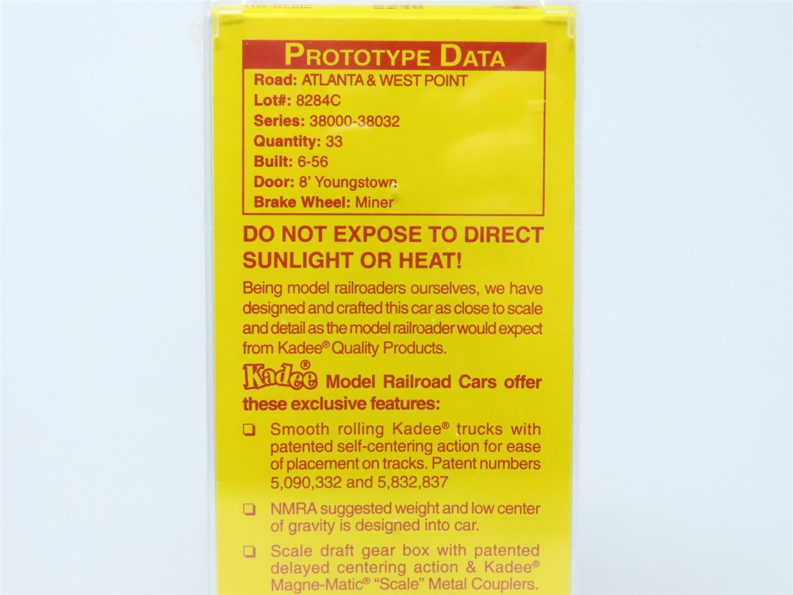 HO Scale Kadee #5246 A&WP Atlanta & West Point 40' PS-1 Box Car #38009 - Sealed