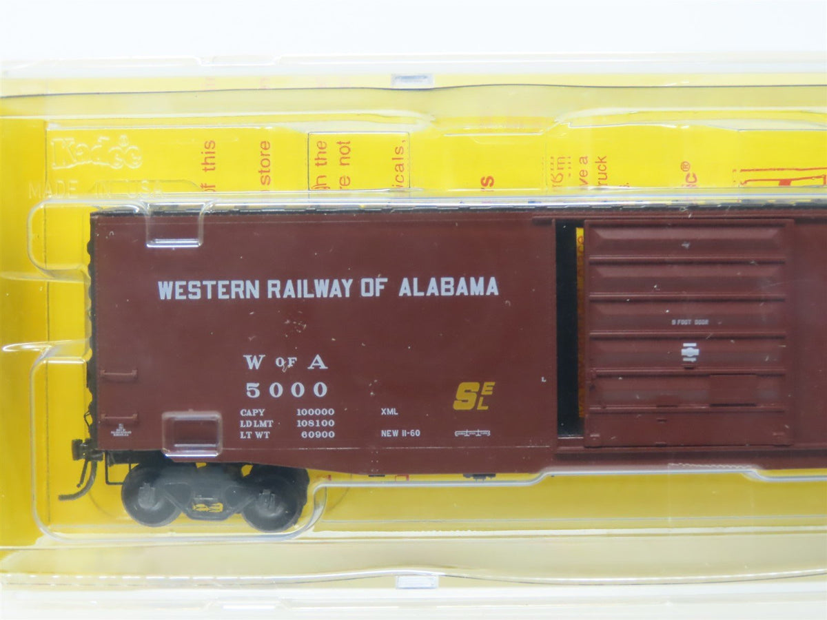 HO Scale Kadee #6105 WofA Western Railway of Alabama 50&#39; Box Car #5000 - Sealed