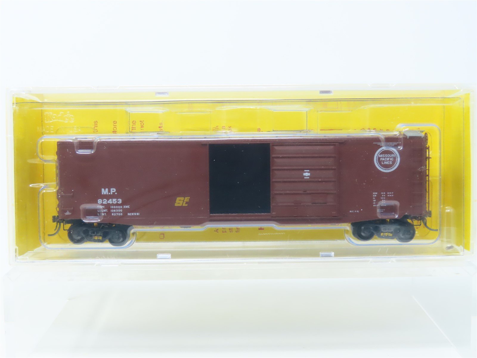 HO Scale Kadee #6112 MP Missouri Pacific 50' Single Door Box Car #82453 - Sealed