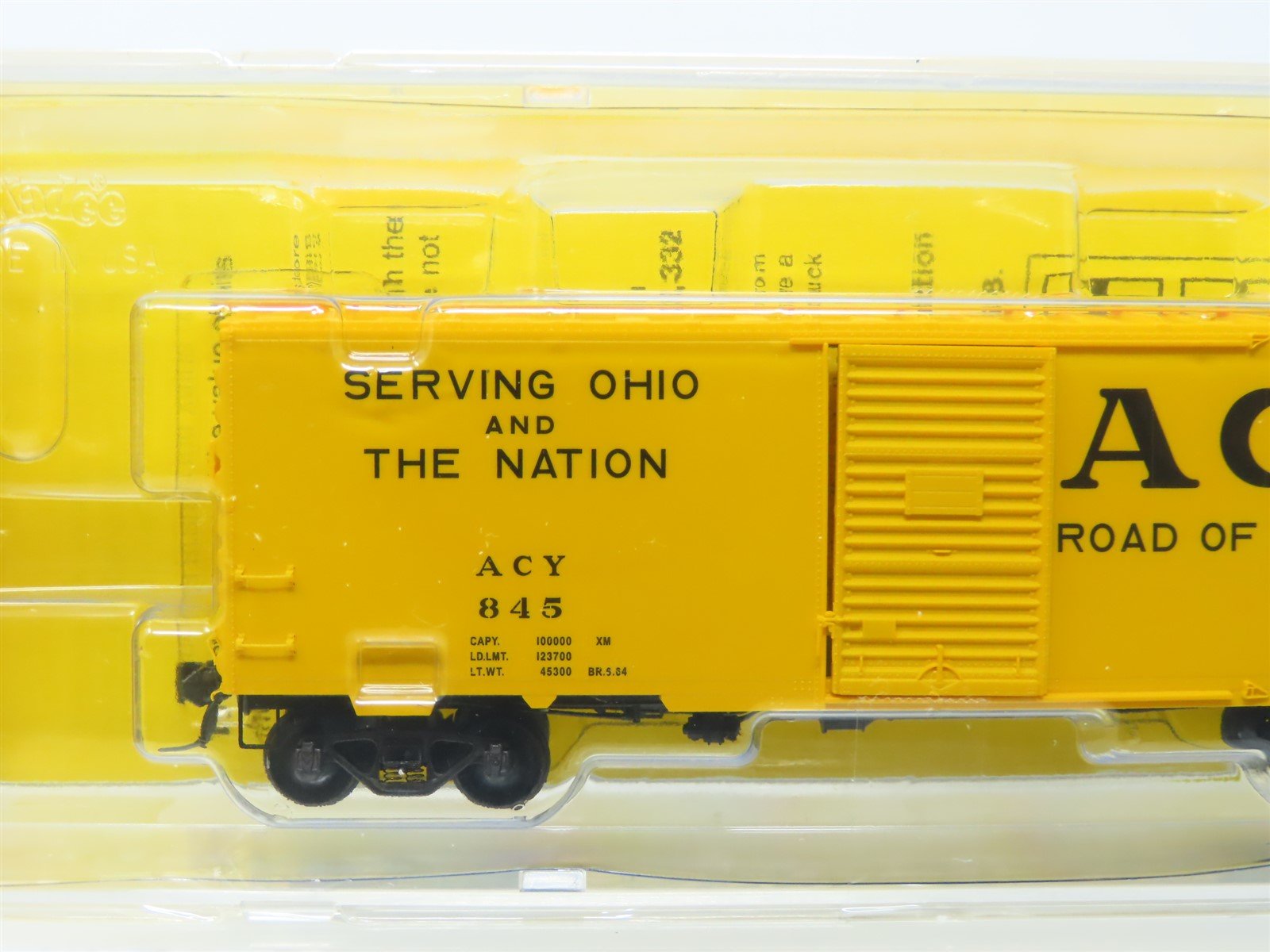 HO Scale Kadee #4045 ACY Akron Canton & Youngstown 40' Box Car #845 - Sealed