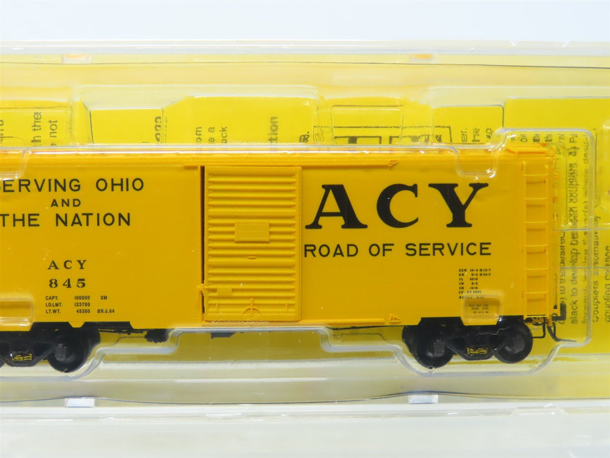 HO Scale Kadee #4045 ACY Akron Canton &amp; Youngstown 40&#39; Box Car #845 - Sealed