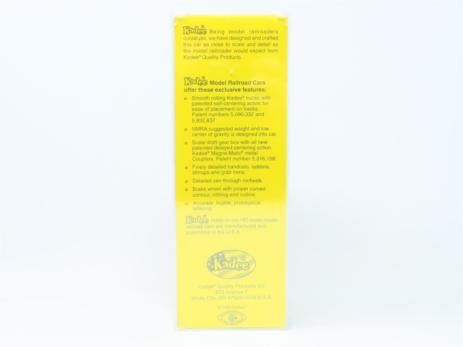 HO Scale Kadee #4045 ACY Akron Canton & Youngstown 40' Box Car #845 - Sealed