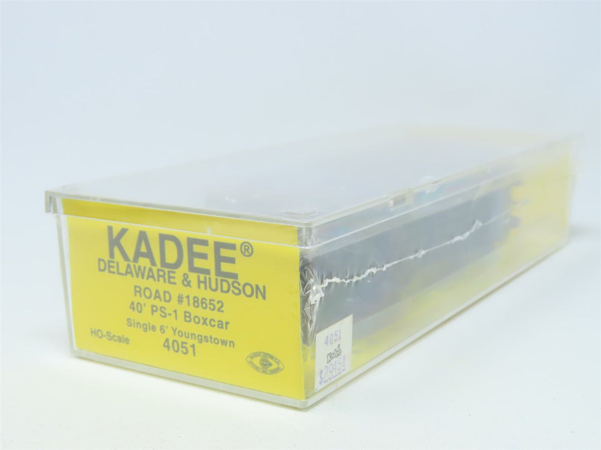 HO Scale Kadee #4051 D&amp;H The Bridge Line 40&#39; Single Door Box Car #18652 - Sealed