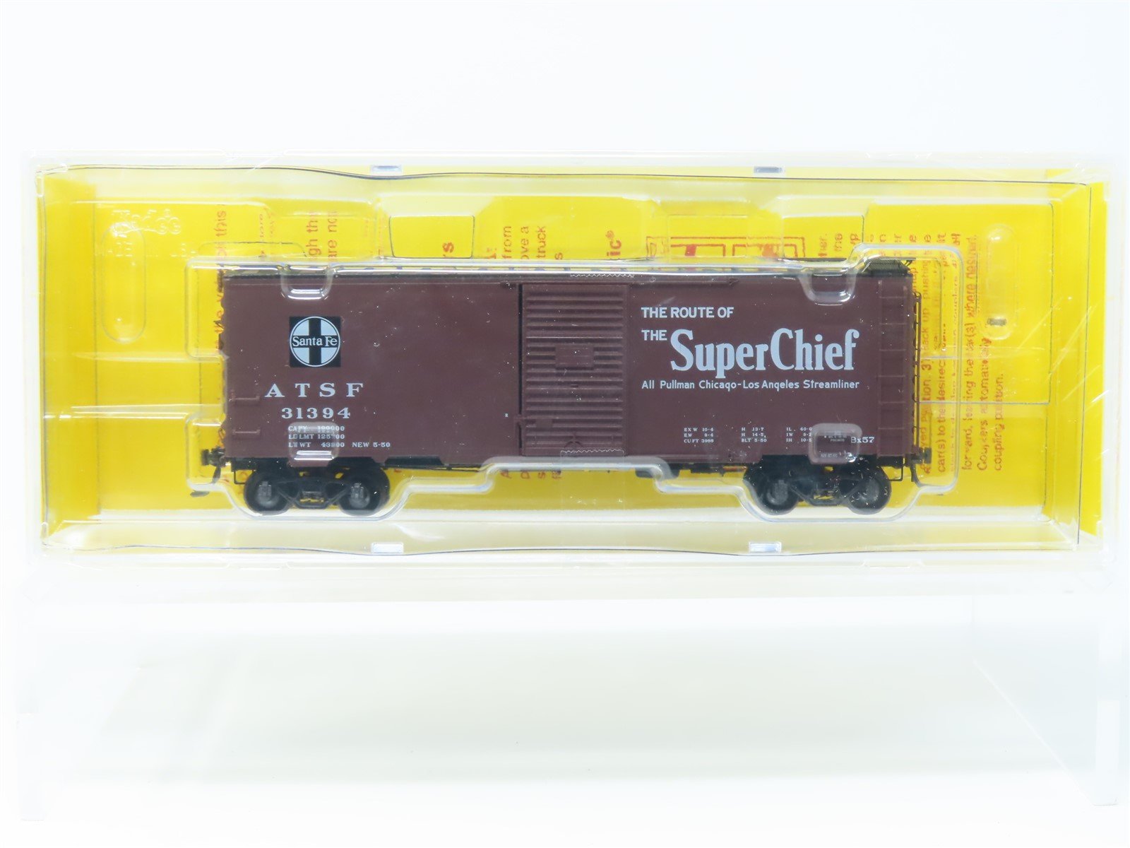 HO Kadee #4055 ATSF Santa Fe Super Chief 40' Single Door Box Car #31394 - Sealed