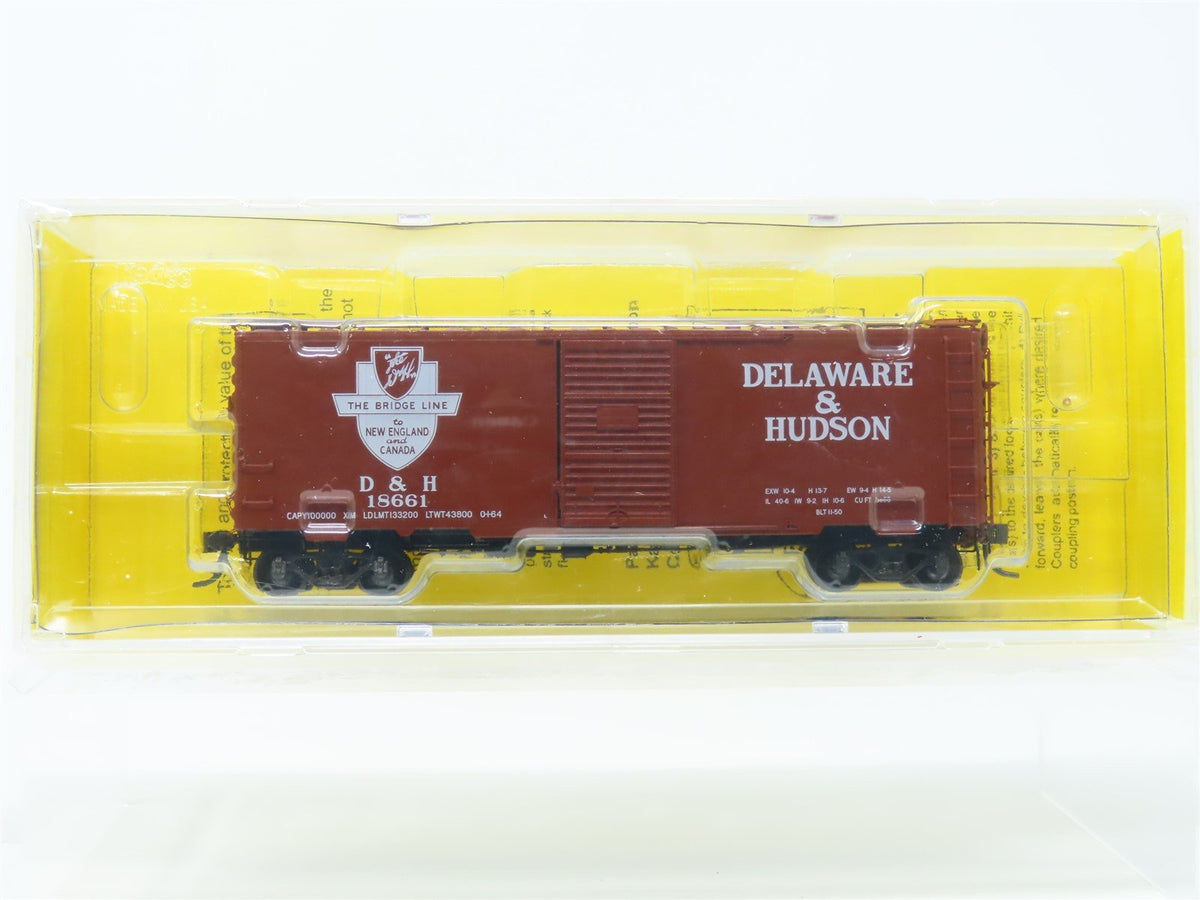 HO Scale Kadee #4042 D&amp;H The Bridge Line 40&#39; Single Door Box Car #18661 - Sealed