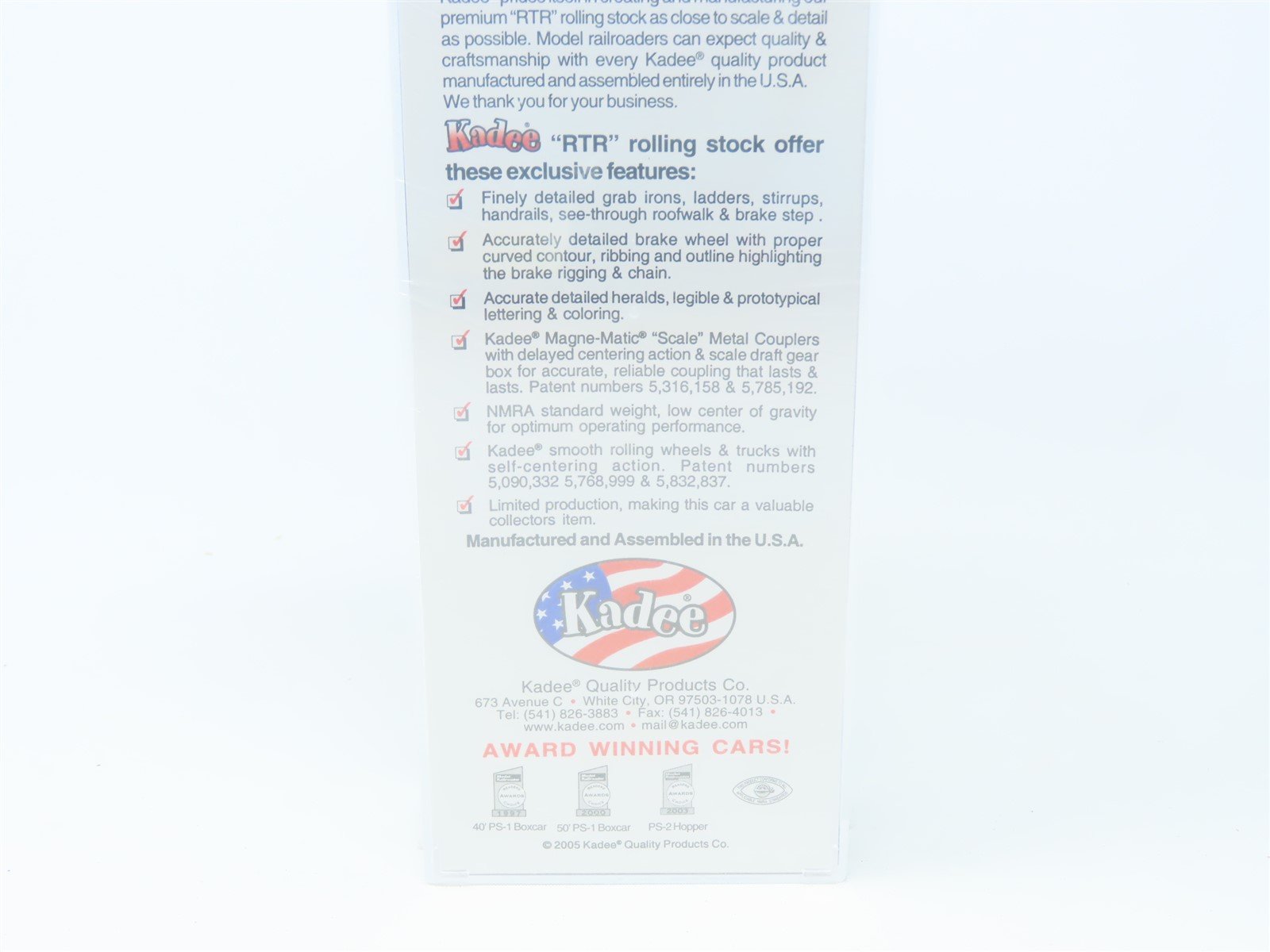 HO Kadee Cars #5008 LS&I Lake Superior & Ishpeming 40' Box Car #2442 - Sealed