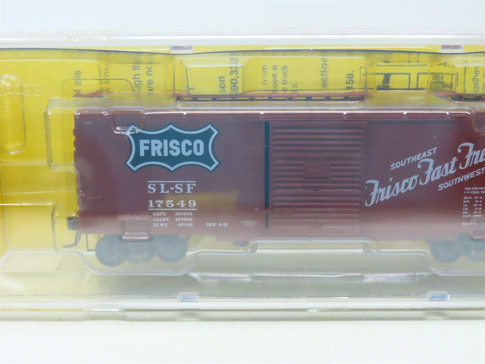 HO Scale Kadee #5102 SL-SF Frisco 40' Youngstown Door Box Car #17549 - Sealed