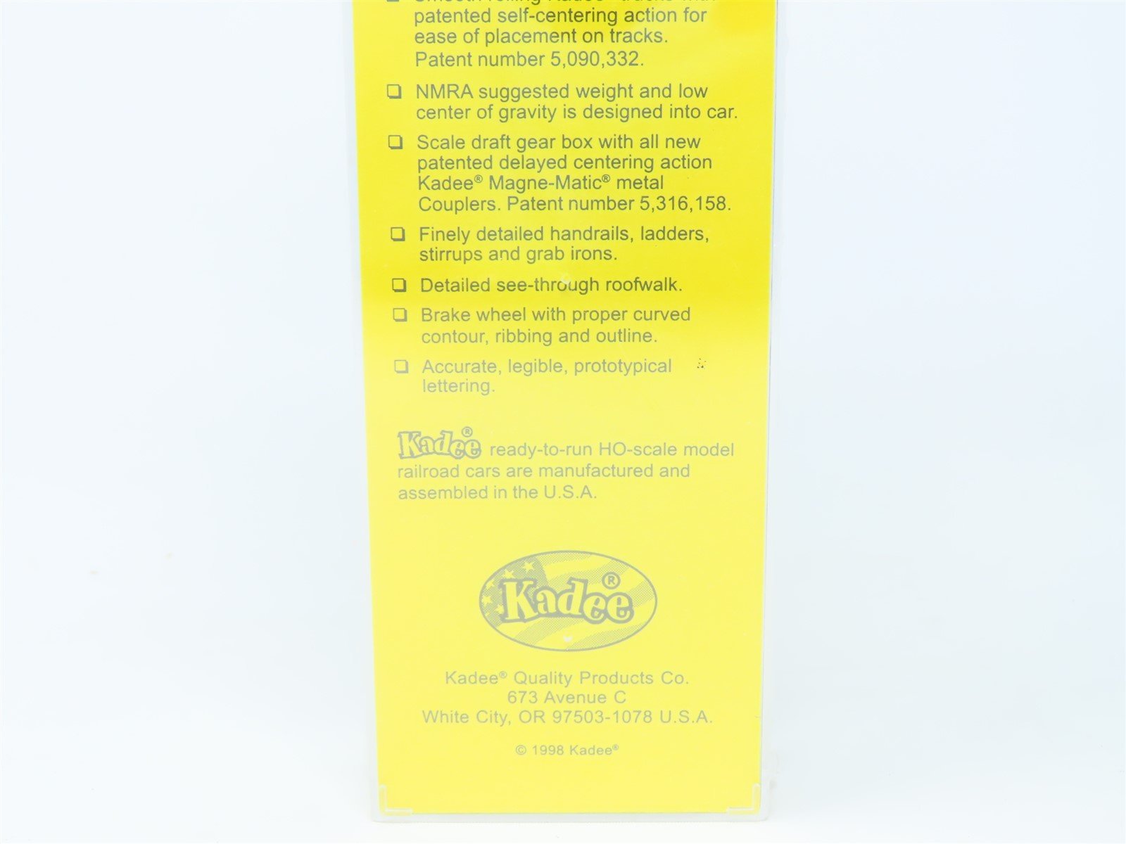 HO Scale Kadee #5201 TM Texas Mexican 40' Single Door Box Car #8956 - Sealed