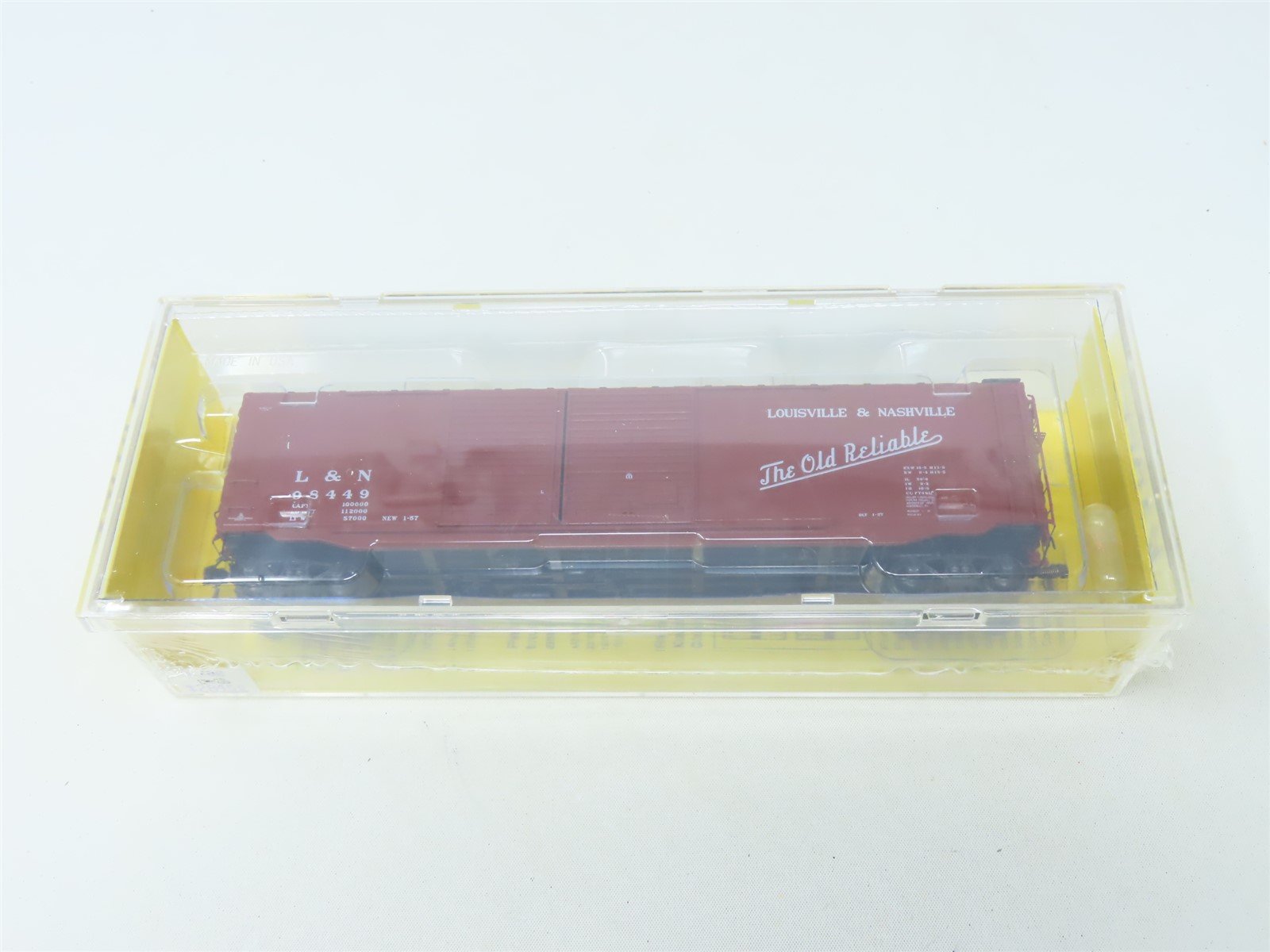 HO Scale Kadee #6706 L&N Old Reliable 50' Double Door Box Car #98449 - Sealed