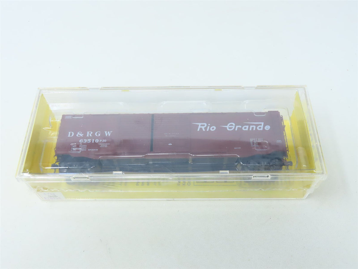 HO Scale Kadee #6708 D&amp;RGW Rio Grande 50&#39; Double Door Box Car #63510 - Sealed