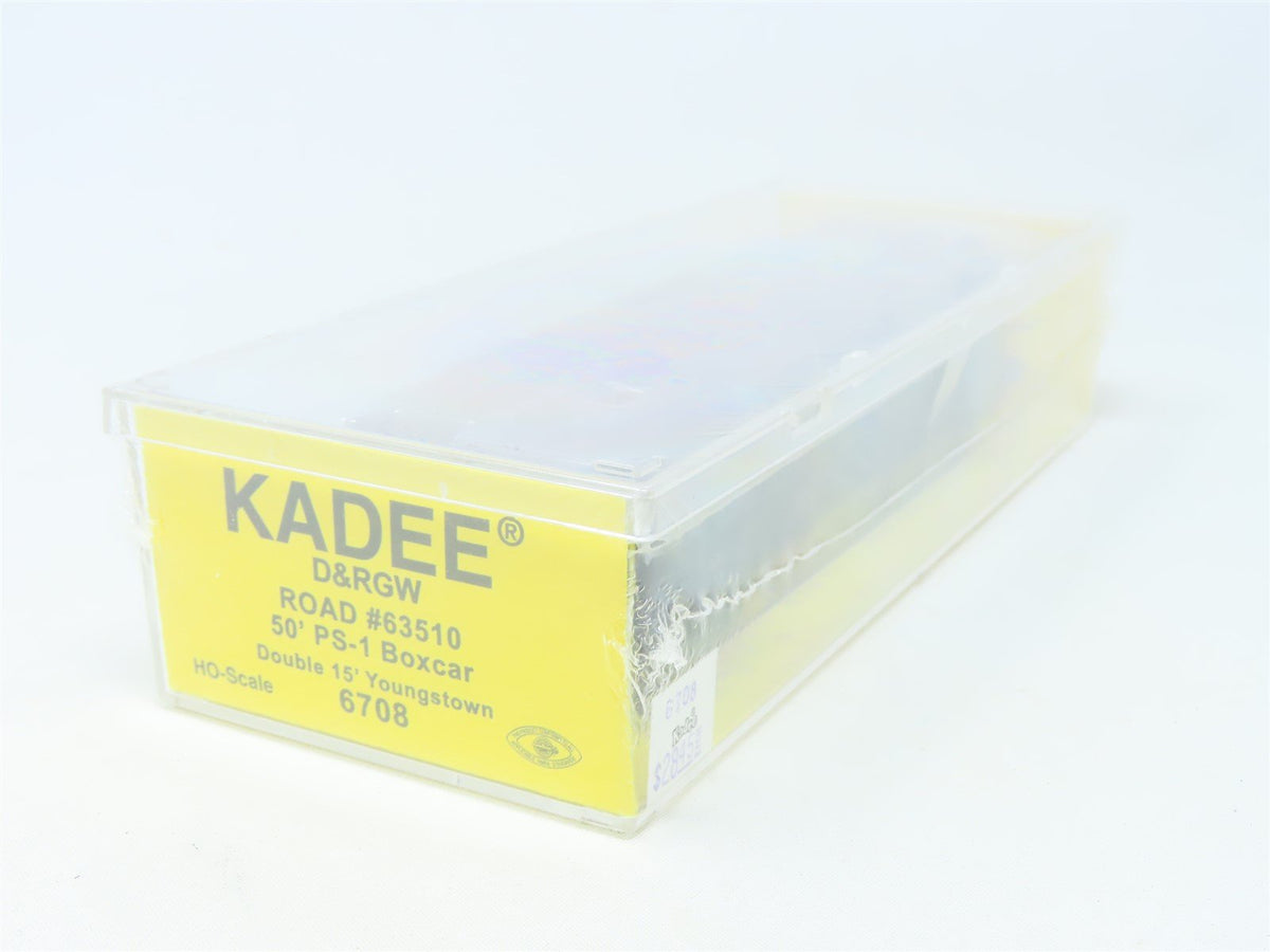 HO Scale Kadee #6708 D&amp;RGW Rio Grande 50&#39; Double Door Box Car #63510 - Sealed