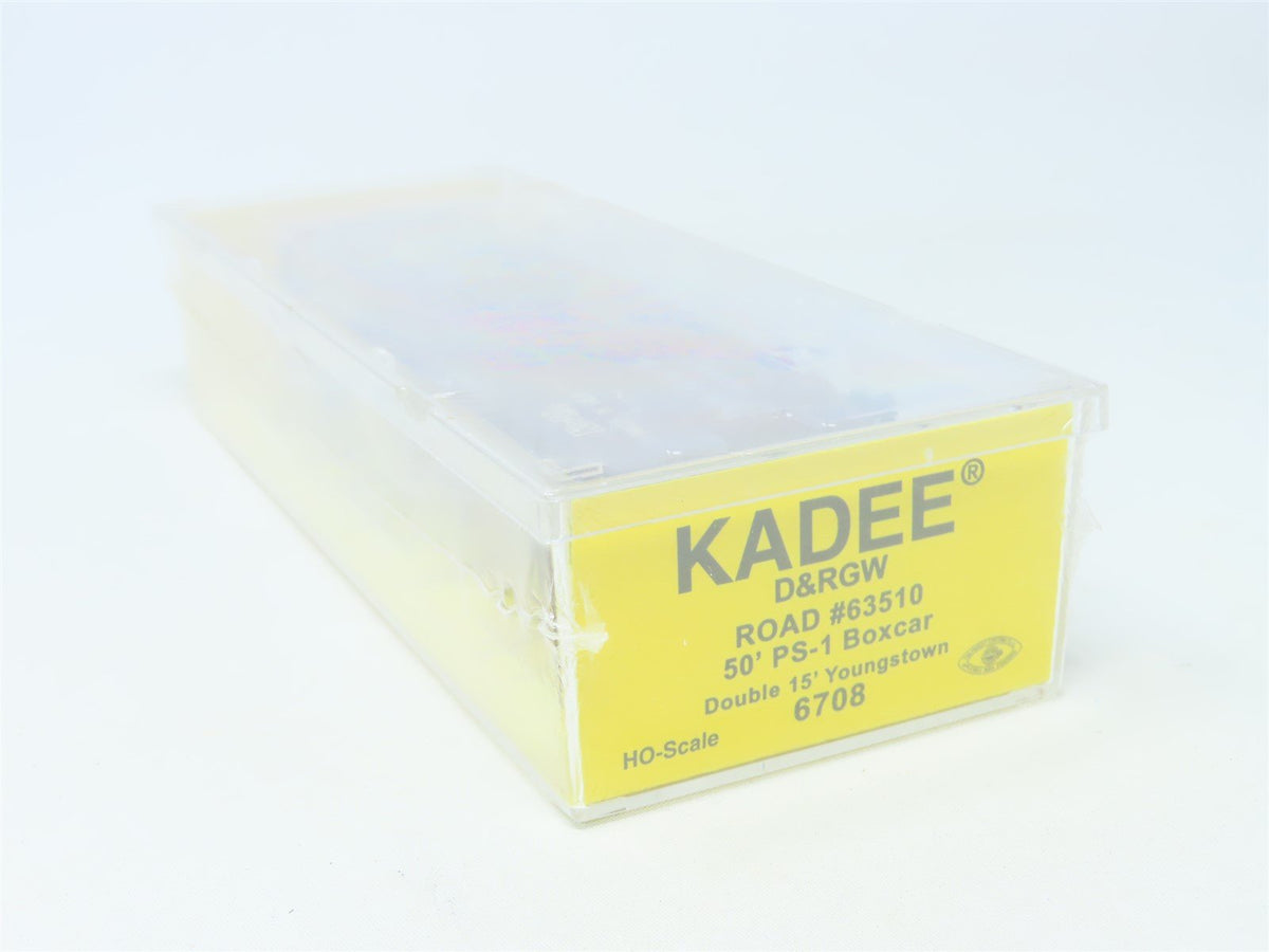 HO Scale Kadee #6708 D&amp;RGW Rio Grande 50&#39; Double Door Box Car #63510 - Sealed