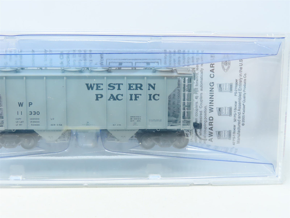 HO Scale Kadee Cars #8214 WP Western Pacific 2-Bay Covered Hopper 11330 - Sealed