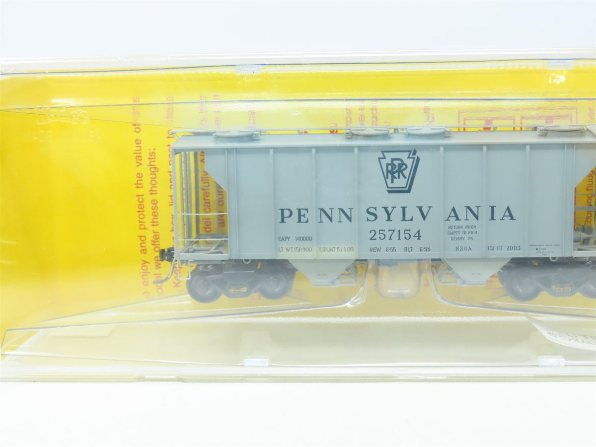 HO Scale Kadee #8311 PRR Pennsylvania 2-Bay PS-2 Covered Hopper #257154 - Sealed