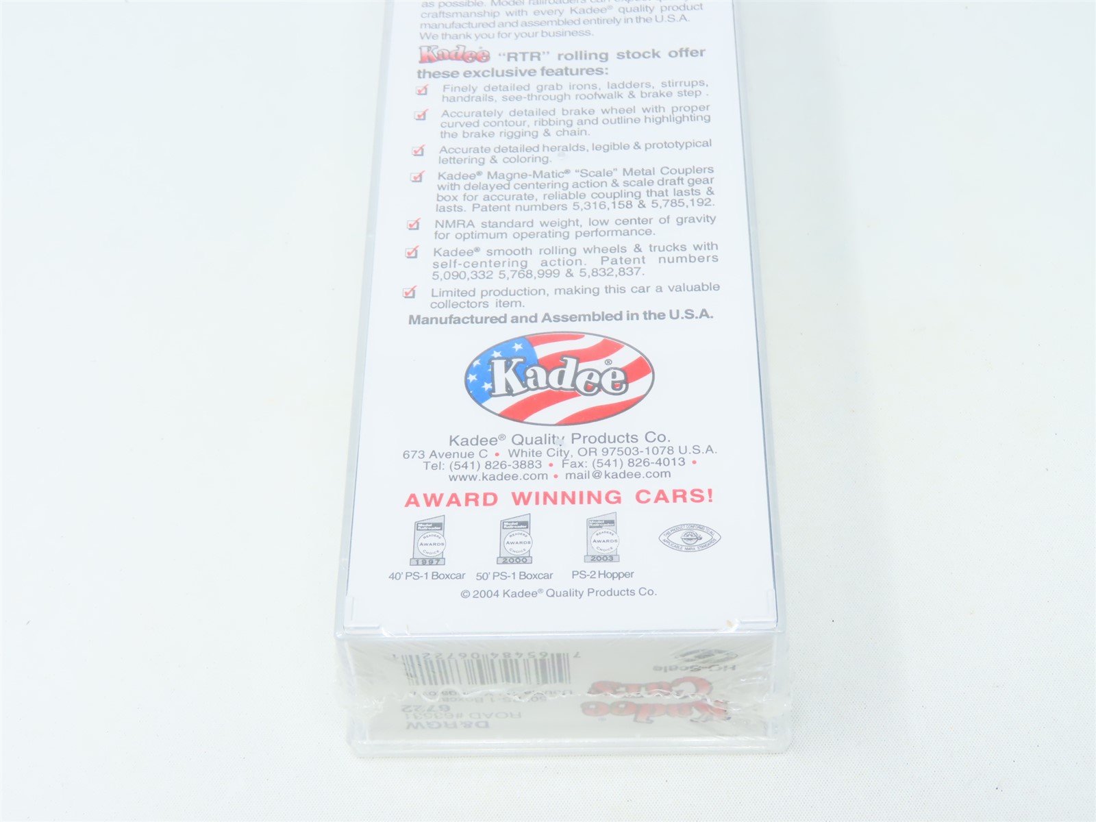 HO Kadee Cars #6722 D&RGW Rio Grande 50' Double Door Box Car #63531 - Sealed