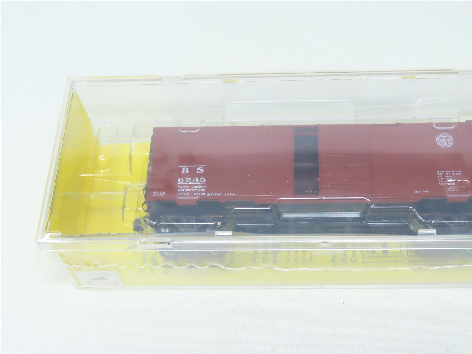 HO Kadee #4301 BS Birmingham Southern 40' Single Door Box Car #6745 - Sealed