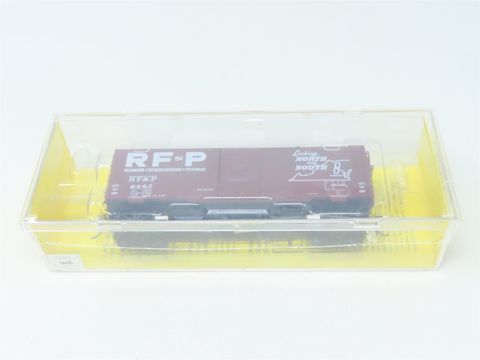 HO Kadee #4306 RF&P Richmond Fredericksburg & Potomac 40' Box Car #2862 - Sealed