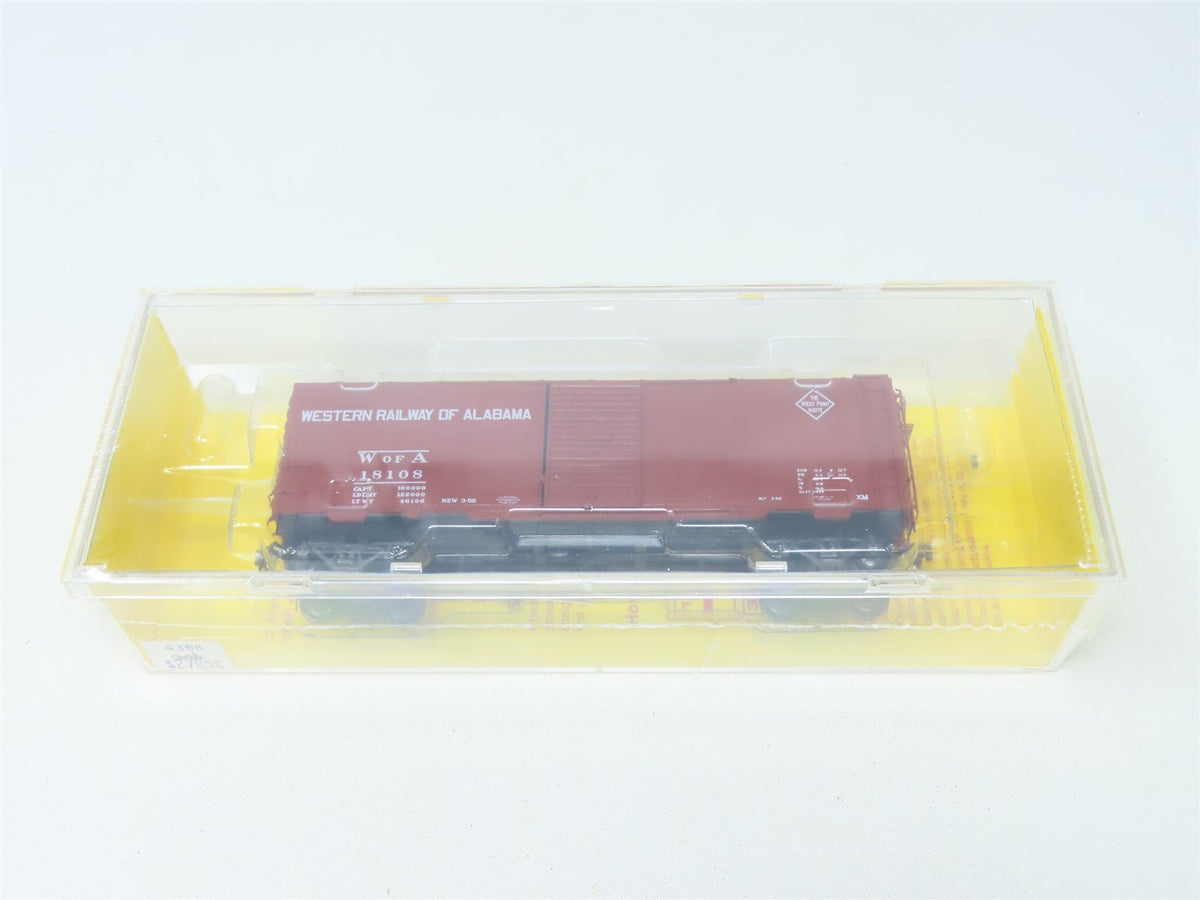 HO Scale Kadee #4308 WofA Western Railway of Alabama 40&#39; Box Car #18108- Sealed